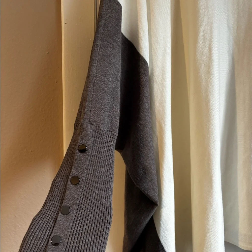 Alfani Cream and Brown Turtleneck Sweater - Picture 6 of 7